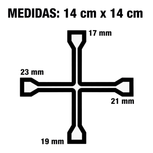 Llave Cruz Zincada 14 - Image 2