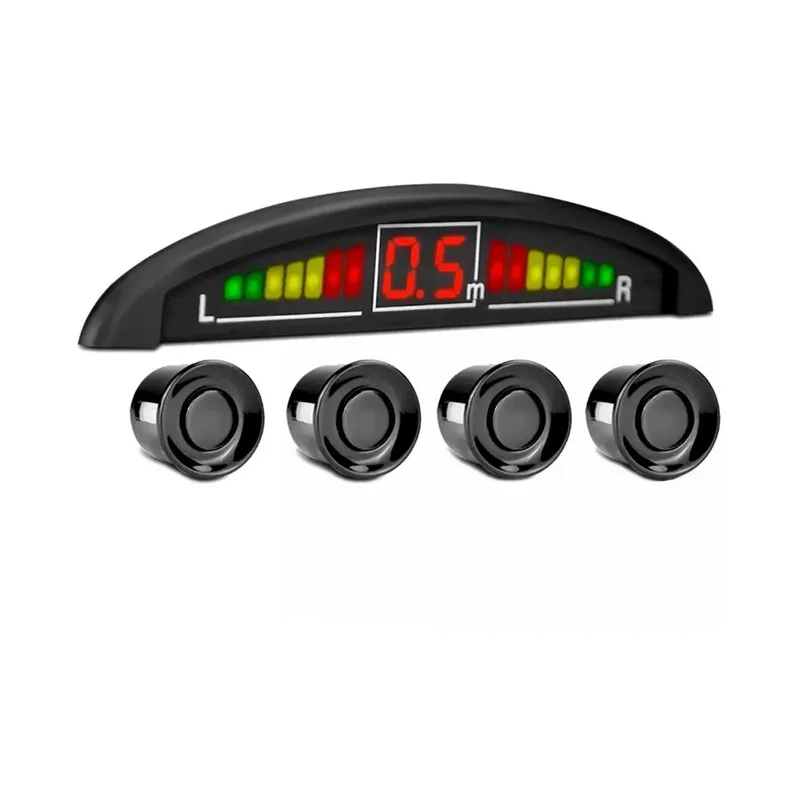 Kit Sensores Estacionamiento Con Display Led Negro
