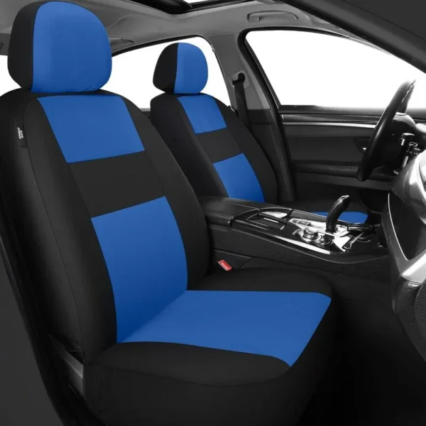 Funda Eco Cuero Universal 2 Butacas + Asiento Trasero Azul - Image 2