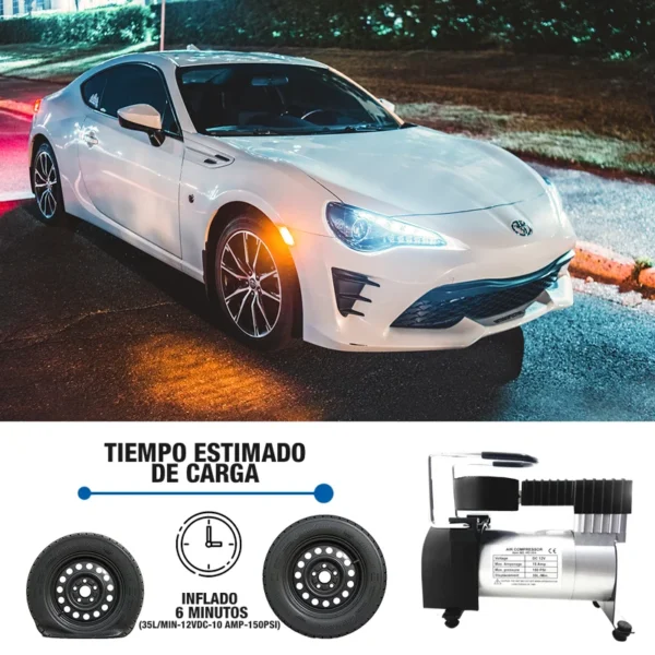 Compresor De Aire 12V, 140 Psi, Cilindro 1X30Mm 10 Amp - Image 5