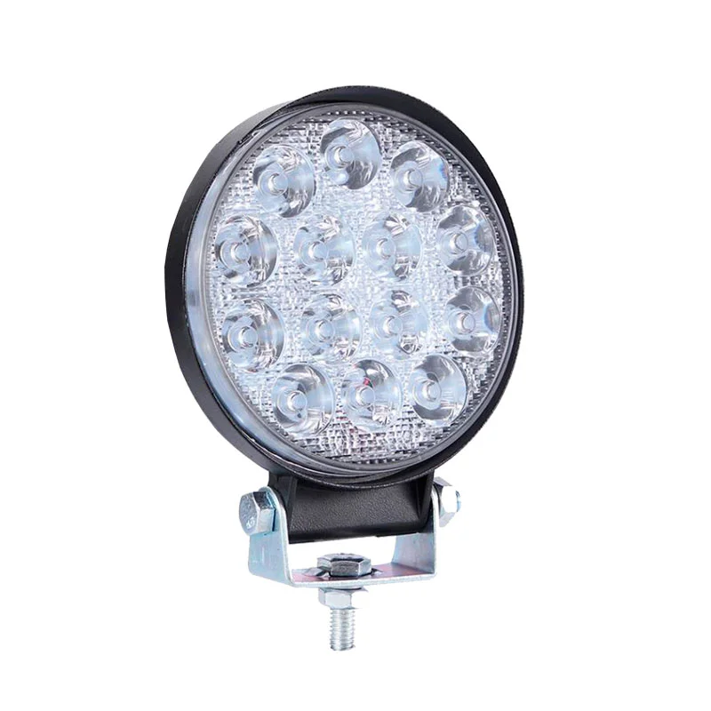 Faro Led Auxiliar Circular 14 Led Color Blanco 12/24V 42W
