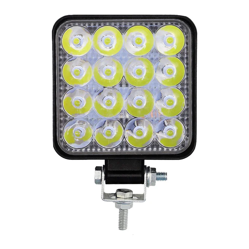 Faro Led Cuadrado 16 Leds 12/24V 48W Blanco