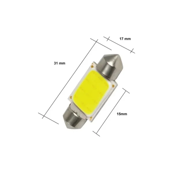 Led Tubular Cob Festoon 12V Blanco 31Mm - Image 2