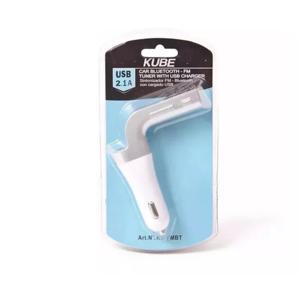 Transmisor De Bluetooth / Fm 2.1A Usb Plateado - Image 2
