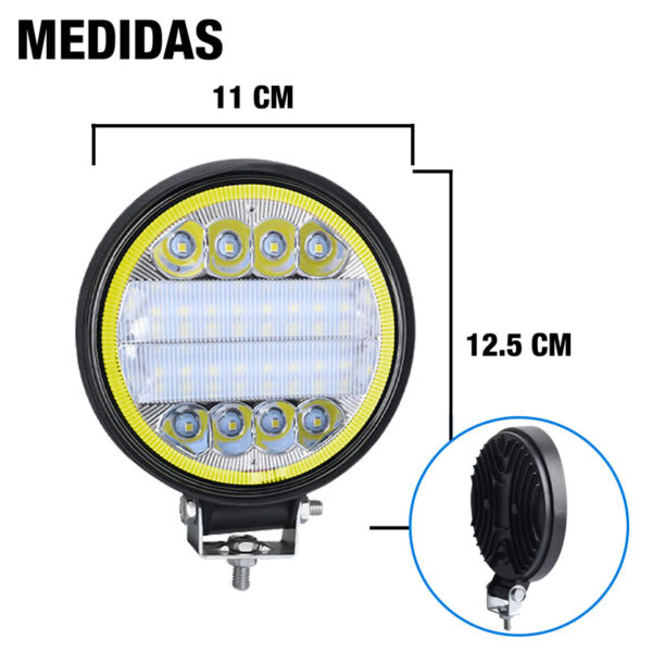 Faro Led Circular Wrangler Renegade Harley 12V 40W C/Ojo De Angel - Image 2