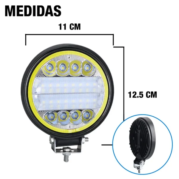 Faro Led Circular C/Display Smd 12/24V 36W C/Ojo De Angel Blanco - Image 2