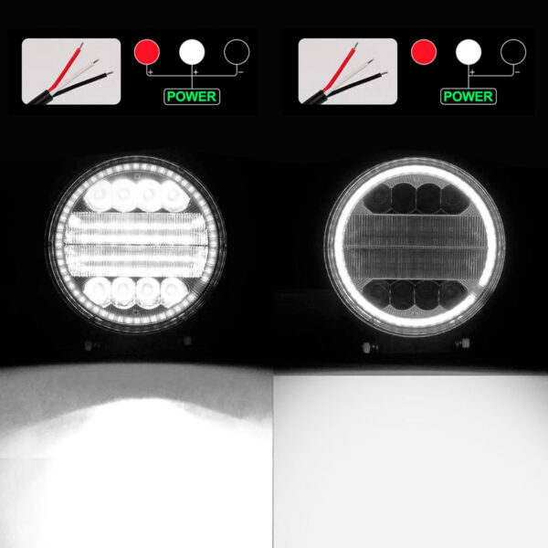 Faro Led Circular Wrangler Renegade Harley 12V 40W C/Ojo De Angel - Image 4