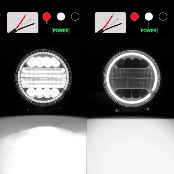Faro Led Circular C/Display Smd 12/24V 36W C/Ojo De Angel Blanco - Image 6