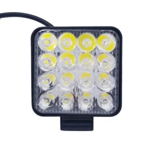 Faro Led Cuadrado Mini 16 Leds 12/24V 48W Blanco