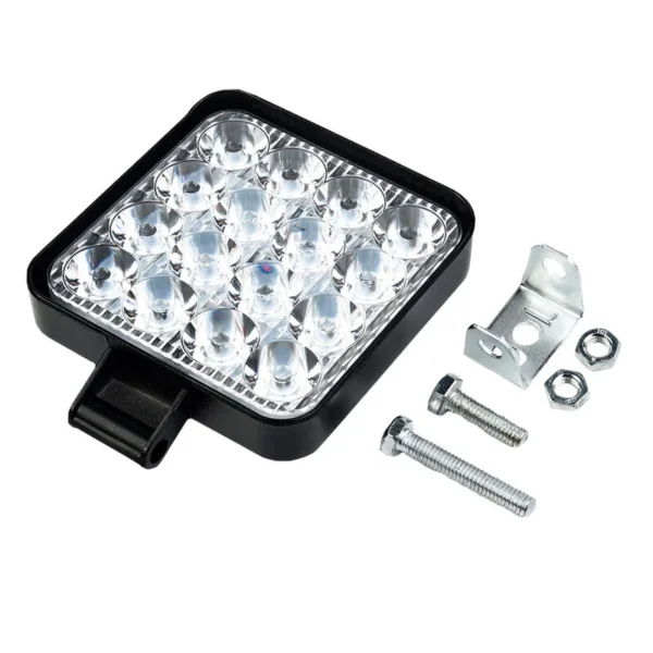 Faro Led Cuadrado Mini 16 Leds 12/24V 48W Blanco - Image 3