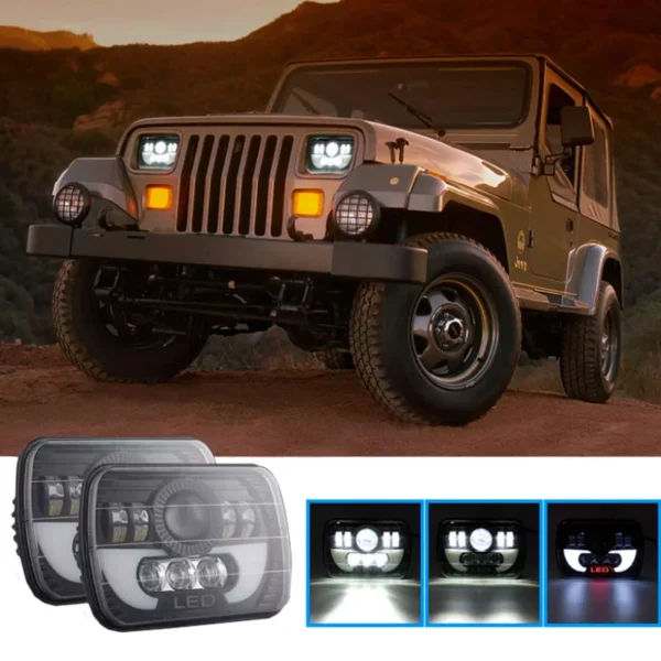 Faro Led Rectangular 12V 28W Alta Baja 7 Pulgadas - Image 4