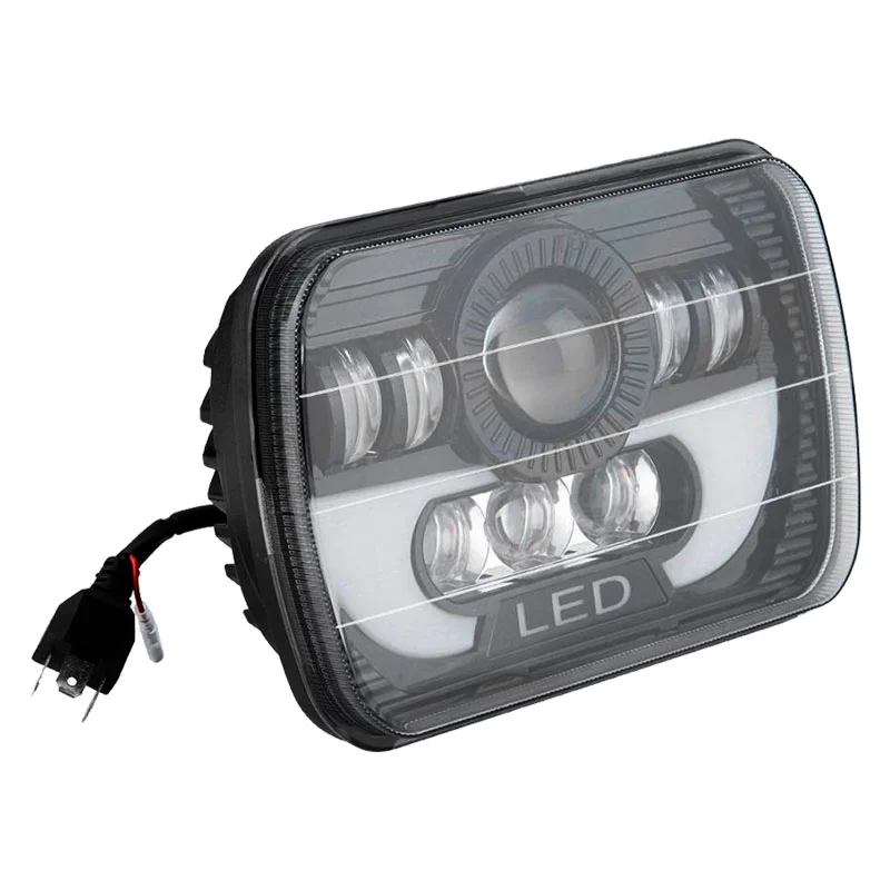 Faro Led Rectangular 12V 28W Alta Baja 7 Pulgadas