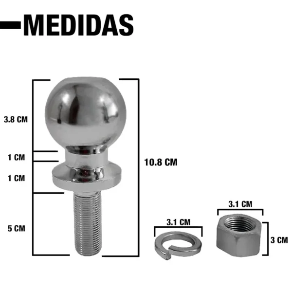 Bocha De Trailer 1-7/8 2000 Lb Cromado - Image 3