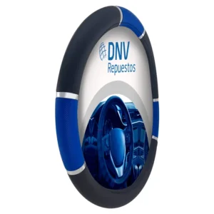 Cubre Volante Pvc 38Cm Con Reflector Negro / Azul
