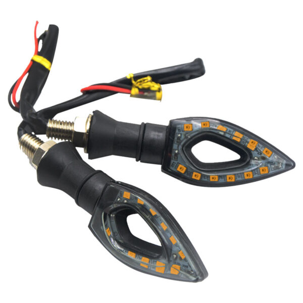 Juego X2 Faros De Giro Moto Universal Ambar 12V 5W 1500 Lux Modelo Zxd41