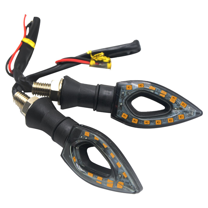 Juego X2 Faros De Giro Moto Universal Ambar 12V 5W 1500 Lux Modelo Zxd41