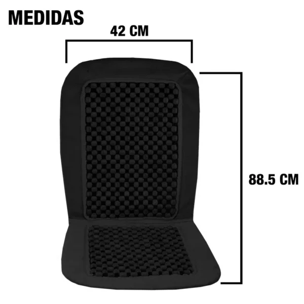 Respaldo Apoyo Lumbar Bolita Madera Negro - Image 4
