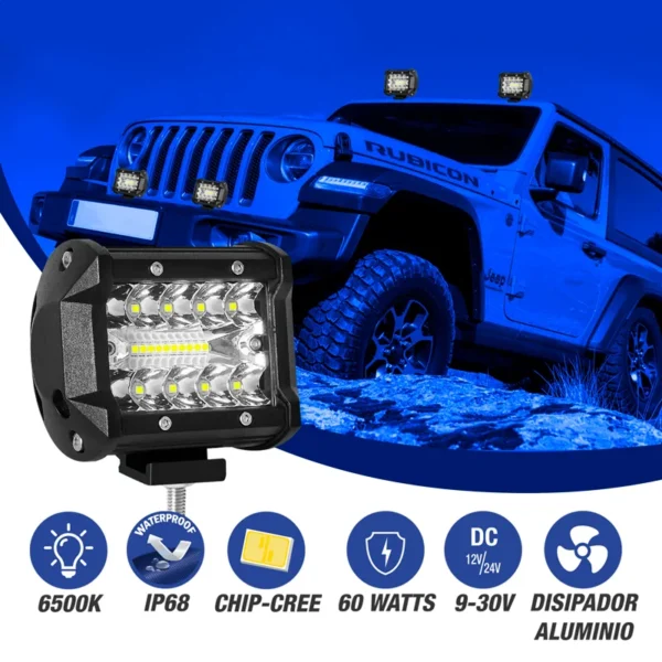 Barra Led C/Display Smd 12/24V 60W Blanco - Image 4