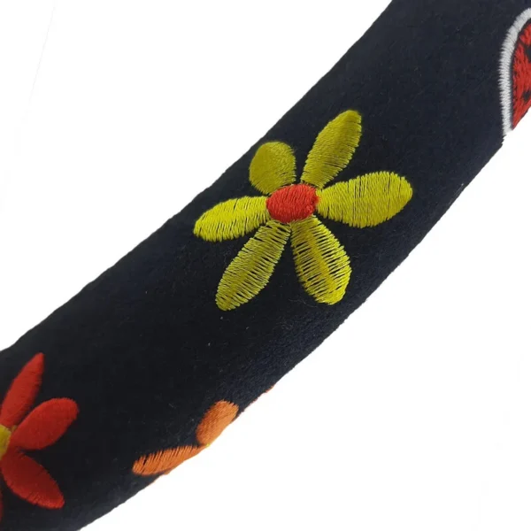 Cubrevolante Pana Femenino Flores Y Vaquita 38 Cm - Image 2