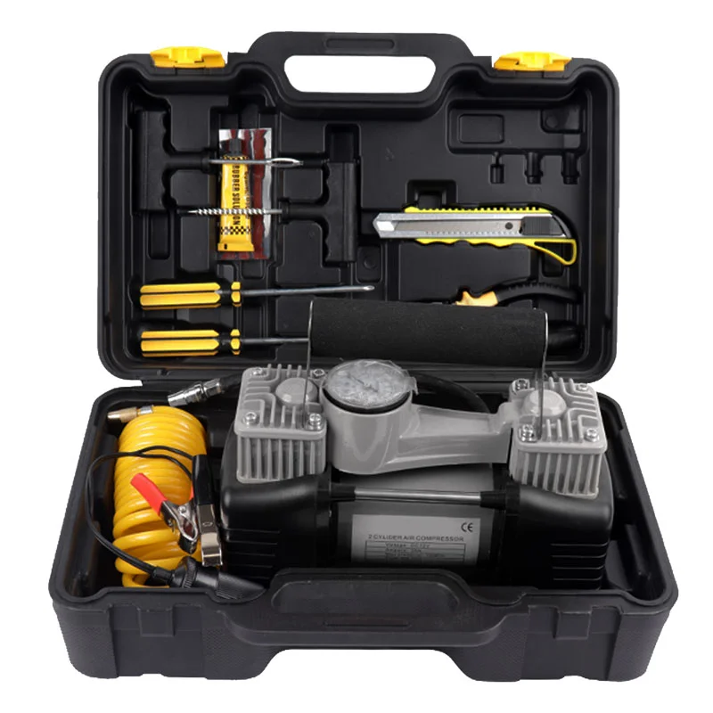 Kit Compresor Inflador De Aire 12 V Auto Vehiculo Maletin 150Psi