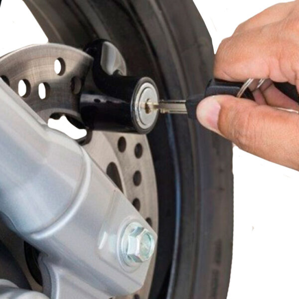 Candado Blindado Para Moto Traba Disco Con Alarma 2 Llaves - Image 3