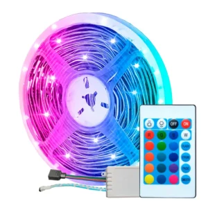 Rollo De Led (300 Led) 5 Metros 5050 - Rgb 12V Con Adaptador Y Control Remoto