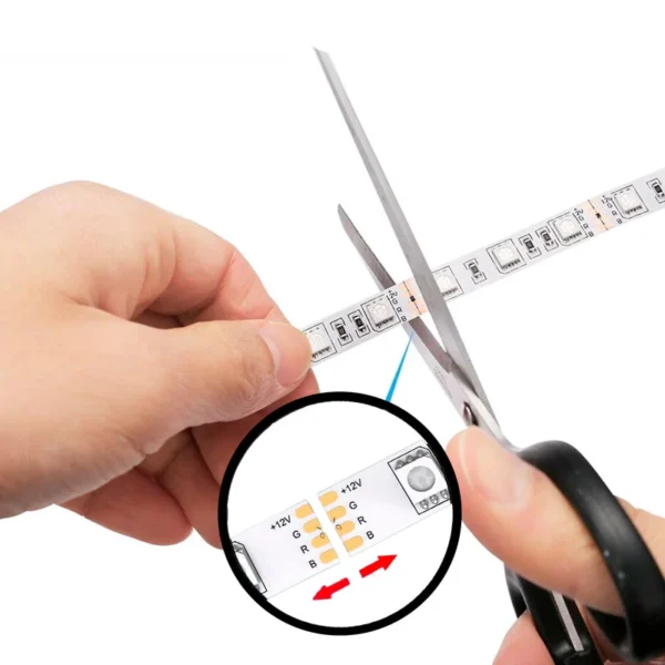 Rollo De Led (300 Led) 5 Metros 5050 - Rgb 12V Con Adaptador Y Control Remoto - Image 3
