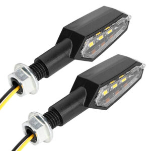 Juego X2 Faros De Giro Moto Universal Ambar 12V 5W 1500 Lux