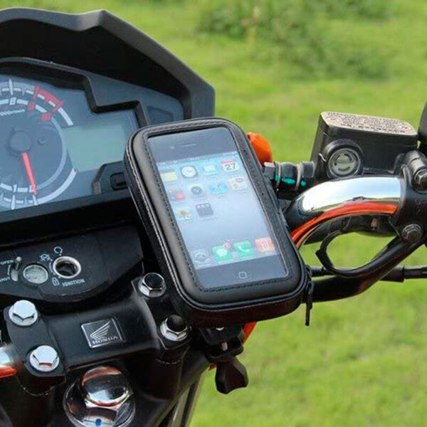 Soporte Celular Bicicletas Moto Con Cierre Y Screen Protector 6.5 Pulgadas Negro - Image 4