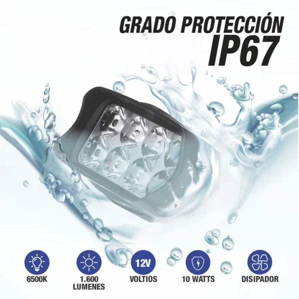 Faro Led Plastico Abs 12V 24W 3000 Lm - Image 2