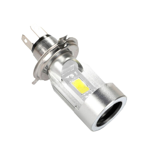 Lampara H4 Led Blanco, Con Ojo De Angel Azul