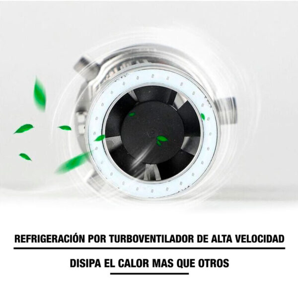 Lampara H4 Led Blanco, Con Ojo De Angel Azul - Image 3
