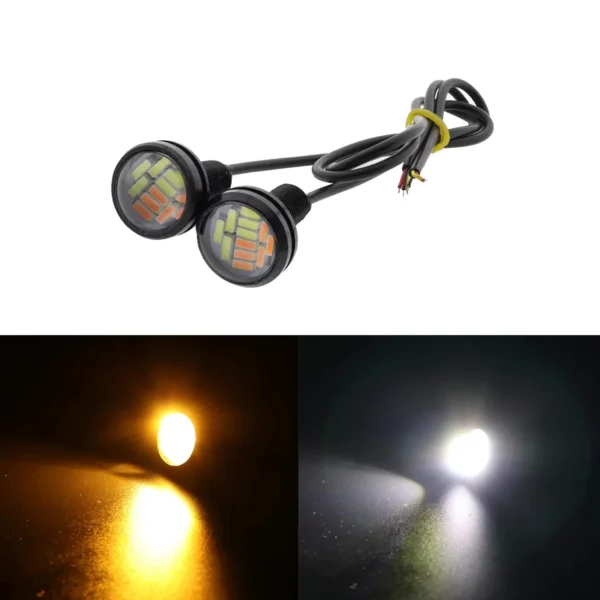 Juego X 2 De Led De Senalizacion Ojo De Aguila Blanco Ambar - Image 2