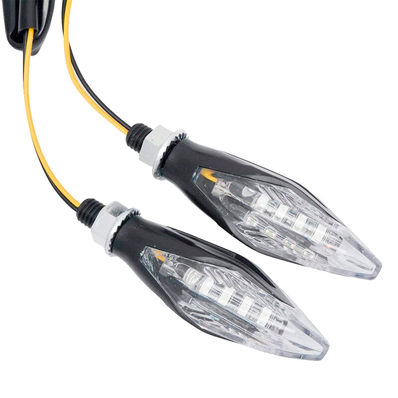 Juego X2 Faros De Giro Moto Universal Ambar 12V 5W 1500 Lux Modelo Zxd02