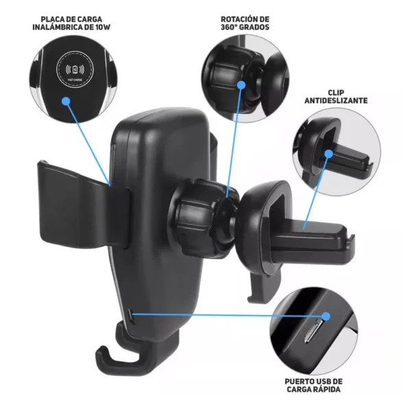 Cargador Y Soporte Celular Inalam Usb 10W - Image 2