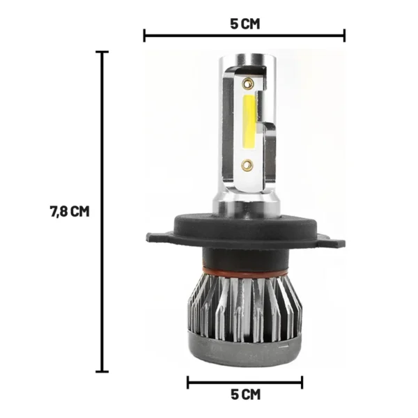 Kit Led Y3  Sin Cooler Cob 12V H4 - Image 3
