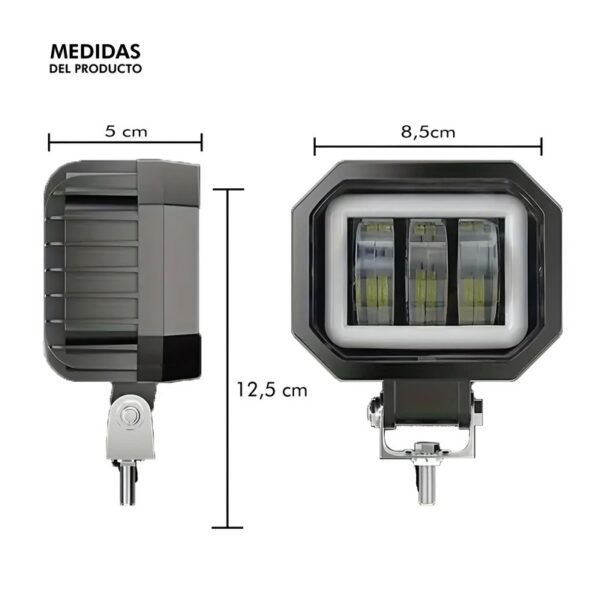 Faro Led Buho 12/24V 20W Blanco Ambar - Image 2
