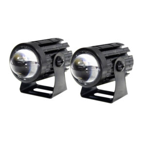 Kit Mini Faros Auxiliares Led Moto 12V 20W Blanco/Ambar C/Tecla