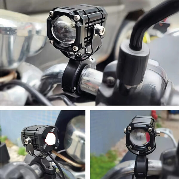 Kit Luz Led Auxiliar Para Motocicleta De Tres Colores,Con Botón De Interruptor 30W - Image 3