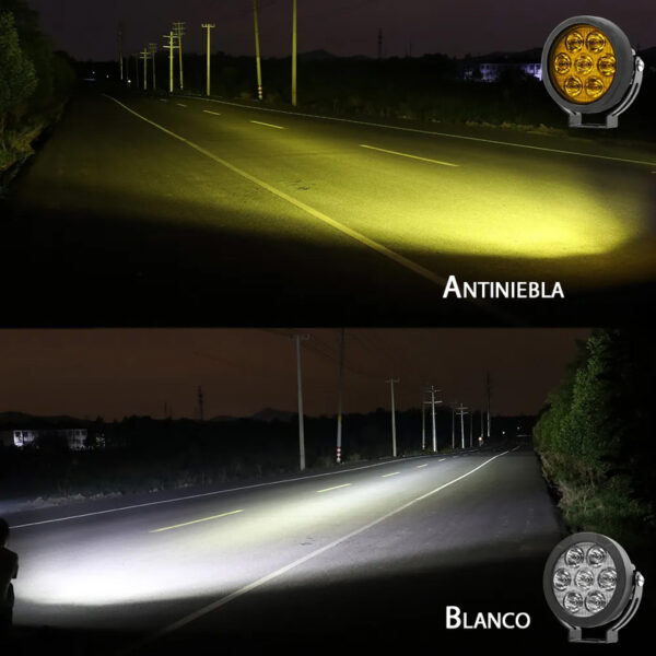 Juego De Led Auxiliar Para Moto 40W Con Soporte C/Filtro Antiniebla - Image 2