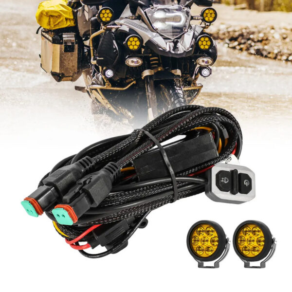 Juego De Led Auxiliar Para Moto 40W Con Soporte C/Filtro Antiniebla - Image 4