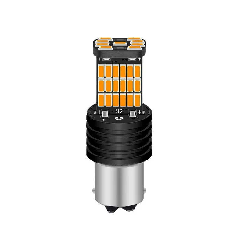 Lampara Led 2 Polos – 1157 P21/5W 45 Led Cambus – Ambar 12V
