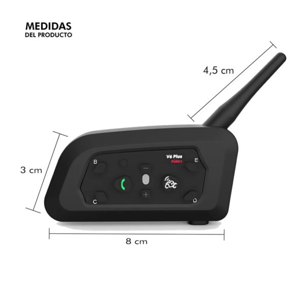 Intercomunicador  Moto Inalambricos Bluetooth V6 Plus - Image 2