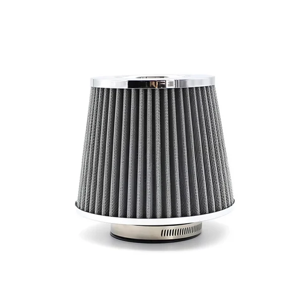 Filtro De Aire Conico Competicion 76Mm Gris Plateado