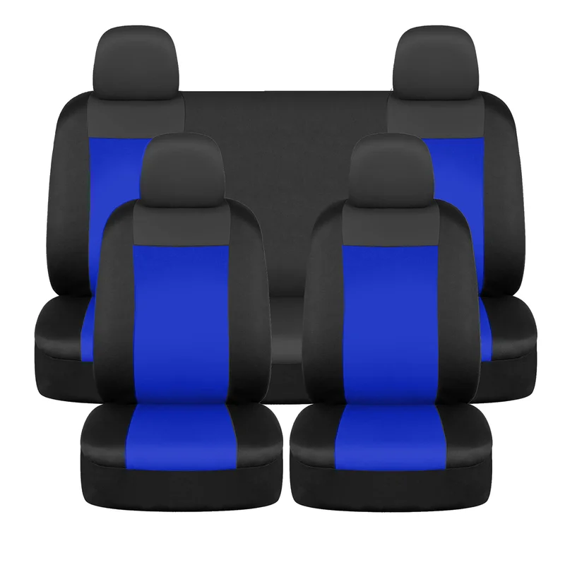 Funda Eco Cuero Universal 2 Butacas + Asiento Trasero Azul