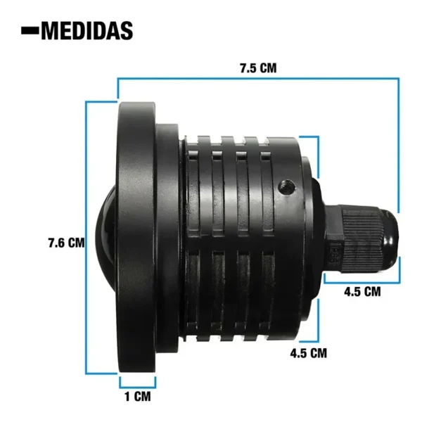 X2 Faro Led Circular 7,5Cm 12V 15W C/Ojo De Angel Blanco - Image 5