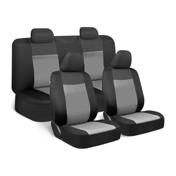 Funda Eco Cuero Universal 2 Butacas + Asiento Trasero Gris - Image 2