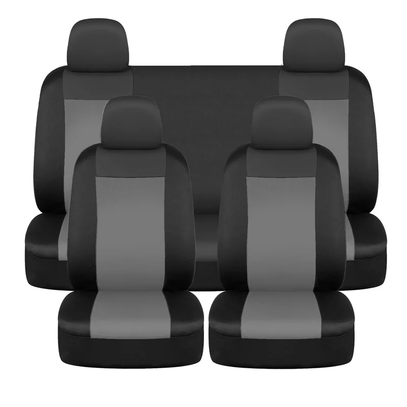 Funda Eco Cuero Universal 2 Butacas + Asiento Trasero Gris