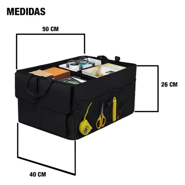 Organizador De Baul Reforzado Auto Impermeable Negro Size 50*40*28Cm - Image 3