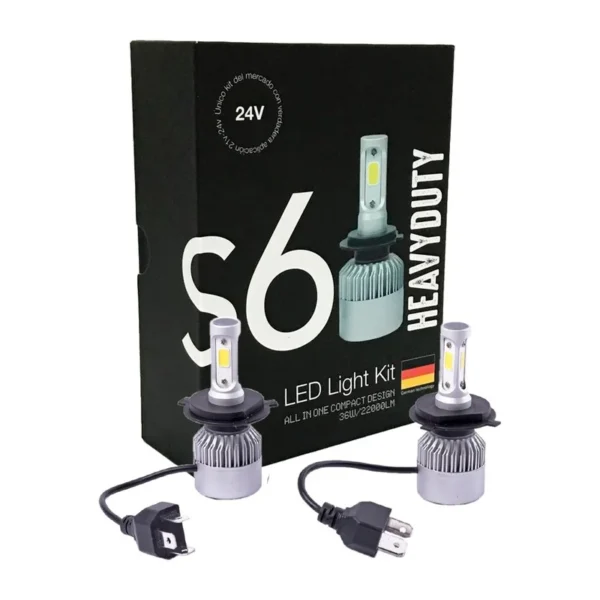 Kit Cree Led Cob S6 H4 24V Uso Especial 24Volt